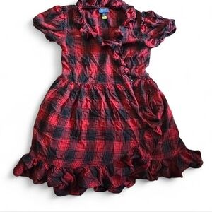 Polo by Ralph Lauren Red and Black Plaid Kids Dress